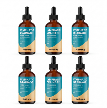 Lymphatic Drainage Herbal Drops - 6 Month Supply (6 Bottles)