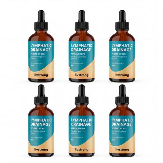 Lymphatic Drainage Herbal Drops - 6 Month Supply (6 Bottles)
